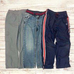 Boys Bottoms Bundle - Jeans/Khakis/Windbreaker Pant Set